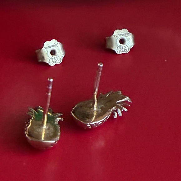925 Silver Earrings,Elegant Silver Pineapple Earrings - Picture 3 of 6